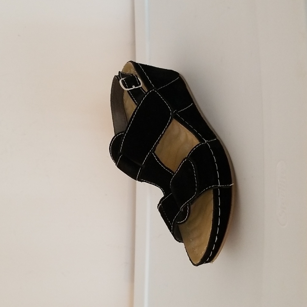 David Tate Suede Wedge Sandal